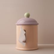 Colorful Ceramic Tissue Holder Jar | Modern Decorative Tissue Canister | Stylish Home and Office Decor