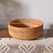 Handwoven Rattan Storage Basket | Natural Wicker Organizer | Storage Basket Decorative