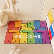 Entrance Way Rug | Colorful Rainbow Welcome Doormat | Non-Slip Entryway Mat | Vibrant and Durable Home Entrance Rug Indoor