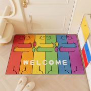 Entrance Way Rug | Colorful Rainbow Welcome Doormat | Non-Slip Entryway Mat | Vibrant and Durable Home Entrance Rug Indoor