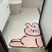 Entryway Rug Washable | Cute Cartoon Diatomaceous Bath Mat | Non-Slip Bathroom Mat