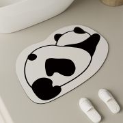 Cute Panda Diatomaceous Earth Bath Mat | Non-Slip Bathroom Mat | Eco-Friendly Quick-Drying Shower Rug