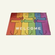 Entrance Way Rug | Colorful Rainbow Welcome Doormat | Non-Slip Entryway Mat | Vibrant and Durable Home Entrance Rug Indoor