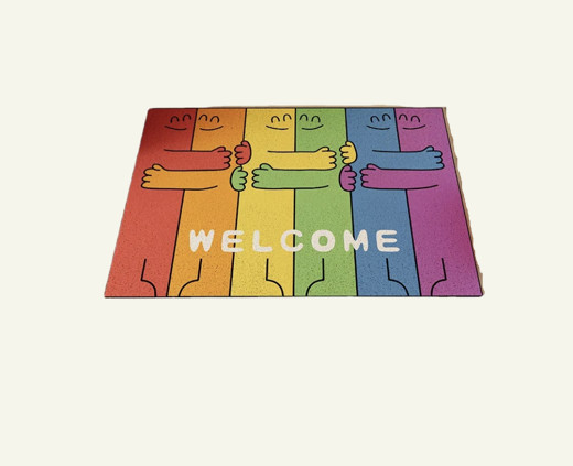 Entrance Way Rug | Colorful Rainbow Welcome Doormat | Non-Slip Entryway Mat | Vibrant and Durable Home Entrance Rug Indoor