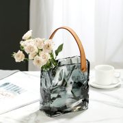 Home Accessories | Handbag-Shaped Glass Vase | vintage glass vases | Unique Flower Planter | Home Accessories