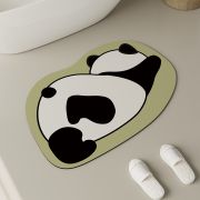 Cute Panda Diatomaceous Earth Bath Mat | Non-Slip Bathroom Mat | Eco-Friendly Quick-Drying Shower Rug