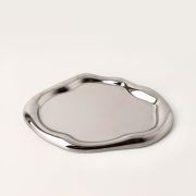 Stainless Steel Jewelry Tray | Modern Abstract Design Jewelry Organizer | Jewelry Photography Ornaments | Elegant Vanity and Dresser Accessory