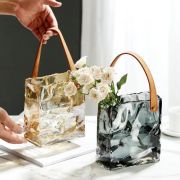 Home Accessories | Handbag-Shaped Glass Vase | vintage glass vases | Unique Flower Planter | Home Accessories