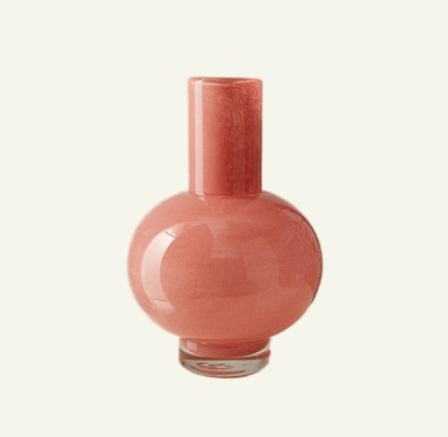 Elegant Pink Glass Flower Vase | Modern Decorative Vase | Stylish Home and Office Decor Accent