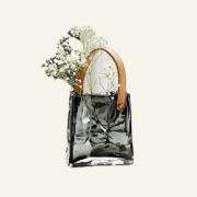 Home Accessories | Handbag-Shaped Glass Vase | vintage glass vases | Unique Flower Planter | Home Accessories