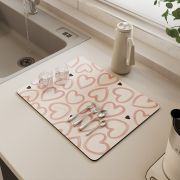 Cute Heart Pattern Dining Placemat | Non-Slip Heat-Resistant Table Mat | Romantic Decorative Kitchen and Dining Room Decor