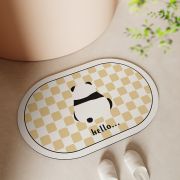 Cute Panda Diatomaceous Earth Bath Mat | Non-Slip Bathroom Mat | Eco-Friendly Quick-Drying Shower Rug