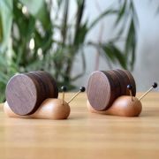 Premium Handmade Black Walnut Snail Coaster Set | Creative Dinning Decor | Modern Wooden Table Accessories