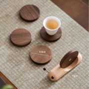 Premium Handmade Black Walnut Snail Coaster Set | Creative Dinning Decor | Modern Wooden Table Accessories